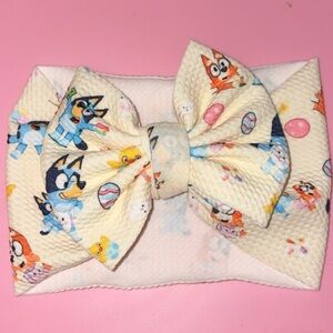 Handmade Colorful Bluey Easter Print Kids Headband